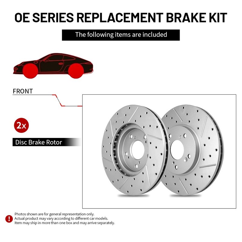 Front & Rear Drilled Brake Rotor For 2013 2014 2015-2019 Ford Fusion Lincoln MKZ gallery