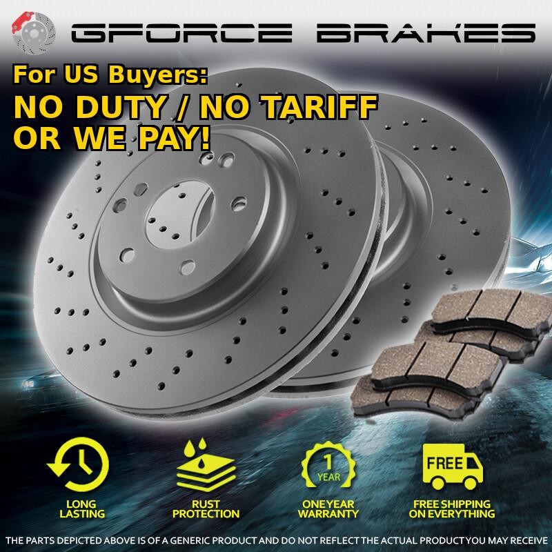 Front Drill Rotors & Ceramic Pads for 2004-2005 BMW 545i (E60), 645Ci (E63/E64)