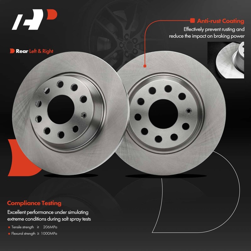 A-Premium Rear Disc Brake Rotors & Ceramic Pads for Volkswagen Jetta 2010 Passat gallery