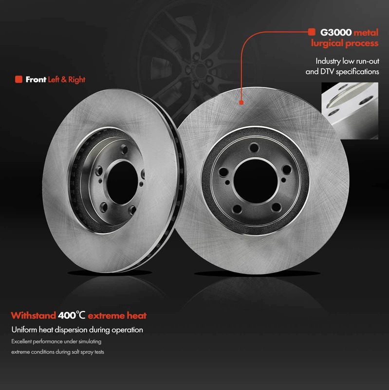 Front Disc Brake Rotors for Ford Taurus 96-07 Lincoln Mark VIII Mercury Sable gallery
