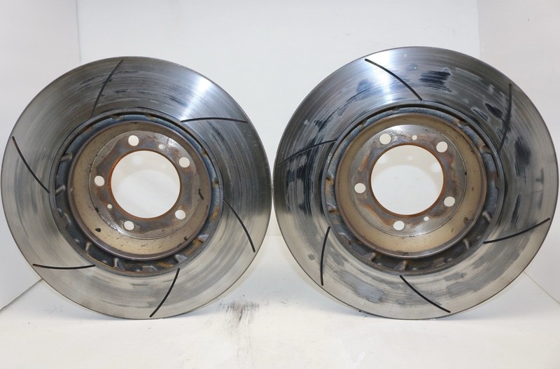2007-2013 Porsche 911 Sebro Front Slotted Rotor Pair 909355C/909356C gallery