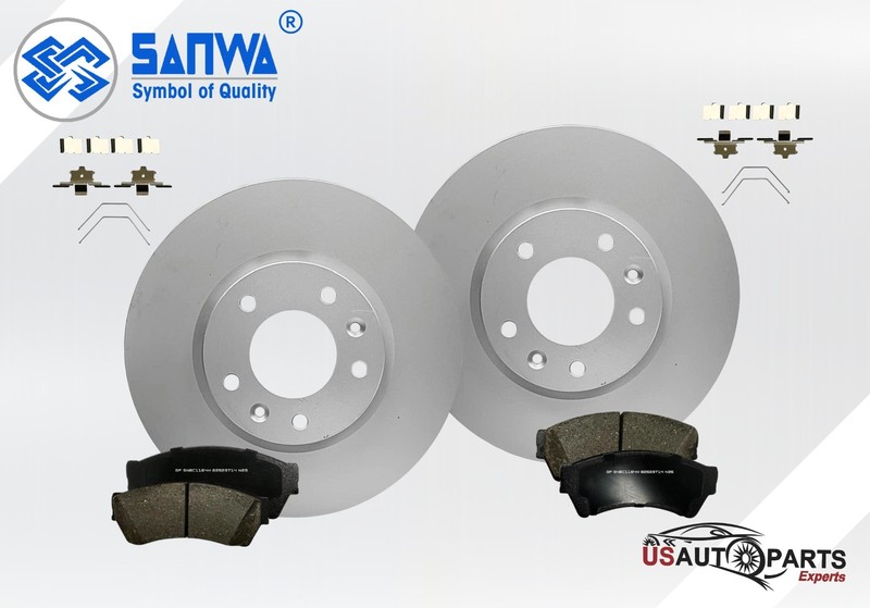 FRONT BRAKE ROTOR VENTED GEOMET COATED &CERAMIC PAD KIT 299 mm FOR LINCOLN 06-13