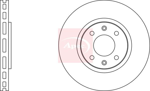 2x APEC Front Brake Discs For PEUGEOT 307 CC (3B) 2.0 16V 2005-09 DSK2175 gallery