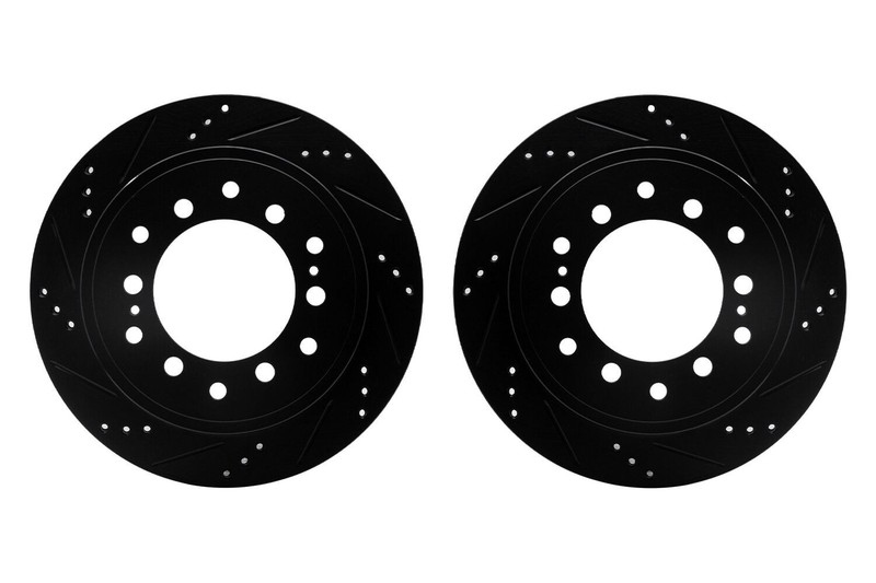 For Toyota 4Runner 10-24 R1 Concepts Drilled & Slotted Rear Brake Rotor Set gallery