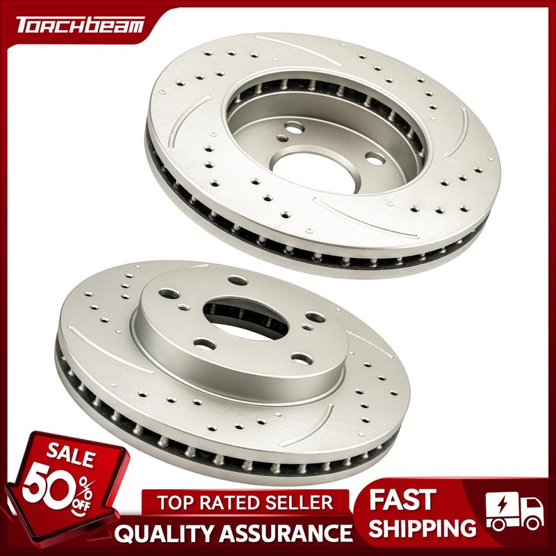 Front Steel Disc Brake Rotors ø255 For 1992-1999 2000-2001 Toyota Camry 2PC