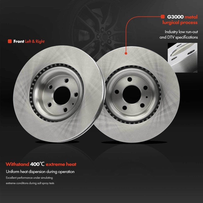 6x Disc Brake Rotor & Ceramic Brake Pad for Audi A4 17-20 Q5 18-19 Front Side gallery