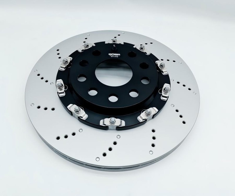 Floating Rear Drilled Disc Brake Rotor for Audi A3 Q3 RS3 Cupra Skod VW TT 18-24 gallery