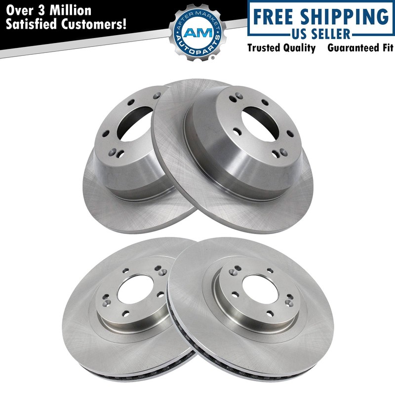 Brake Rotor Set Fits 13-18 Santa Fe Santa Fe Sport 15-20 Sedona 14-20 Sorento