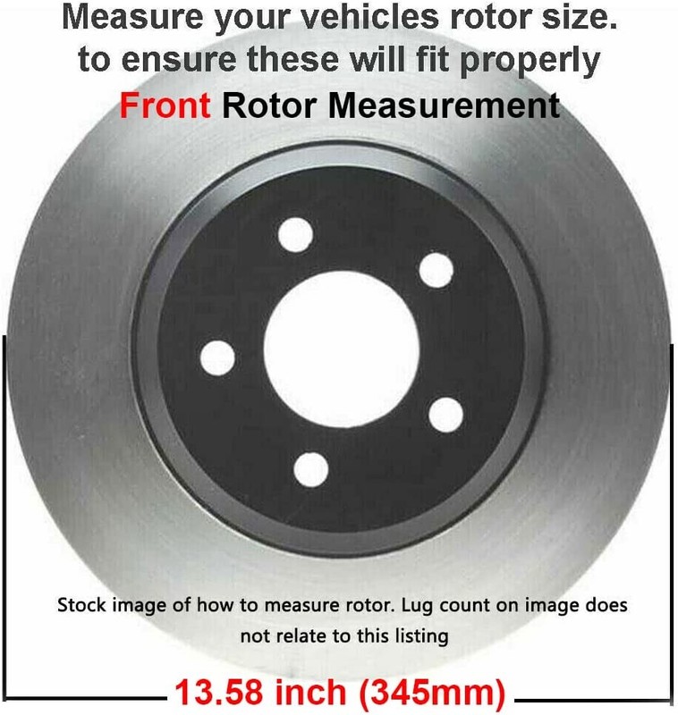 5-Lug Front Brake Pads Rotors for 2008-2014 Cadillac CTS gallery