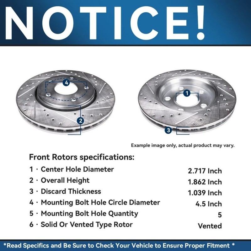 Front Rear Disc Rotors Brake Pads for 2013 2014 2015 Hyundai Sonata Kia Optima gallery