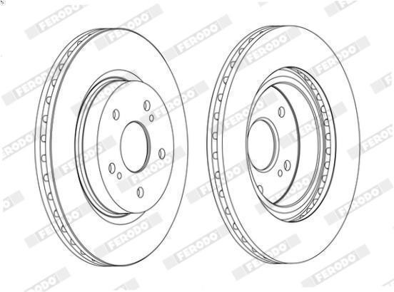 2X Brake Disc Ferodo DDF1635C for Suzuki XL7 (DA, DB) 3.6 2006-2009 gallery