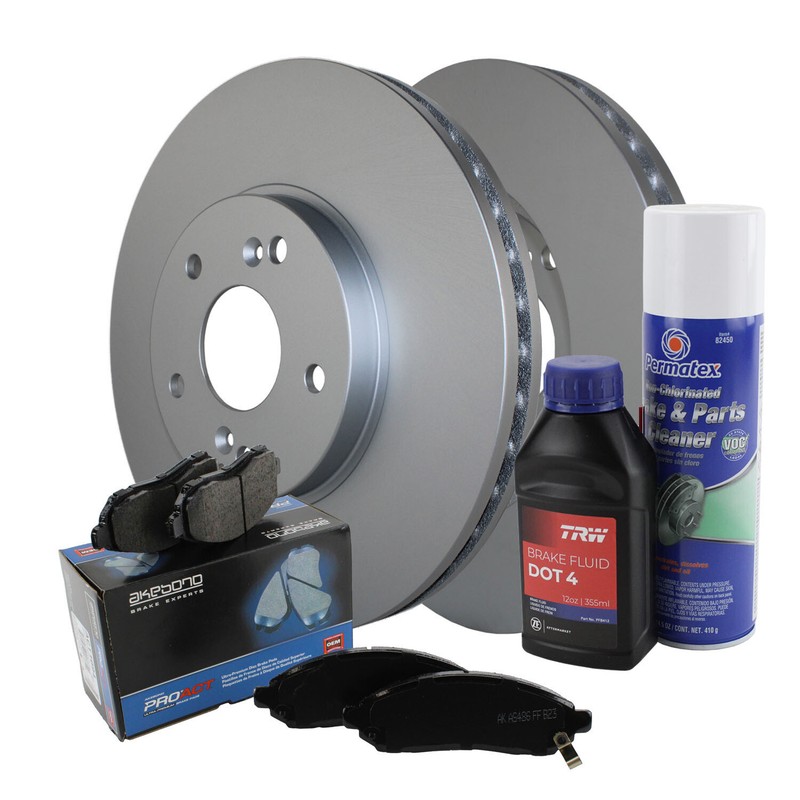 Front Brake Kit 300mm Rotors Akebono ProACT Ceramic Pads For Acura MDX Automatic