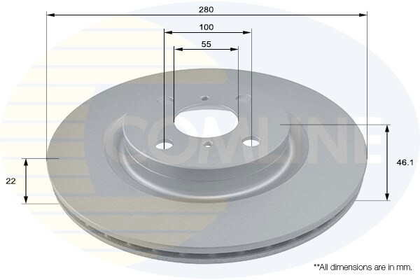 Fits Toyota Yaris 2013- 1.5 Comline Front Brake Disc #1 435120D2140 435120D210 gallery