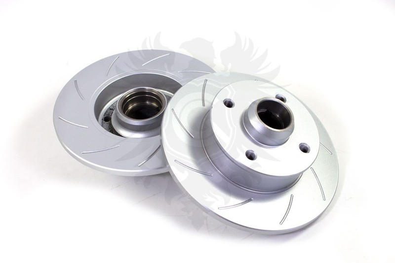 New OEM Eurospec Brake Rotor Set 226mm Rear Slotted 4×100 VW Mk2 Mk3 357698601S