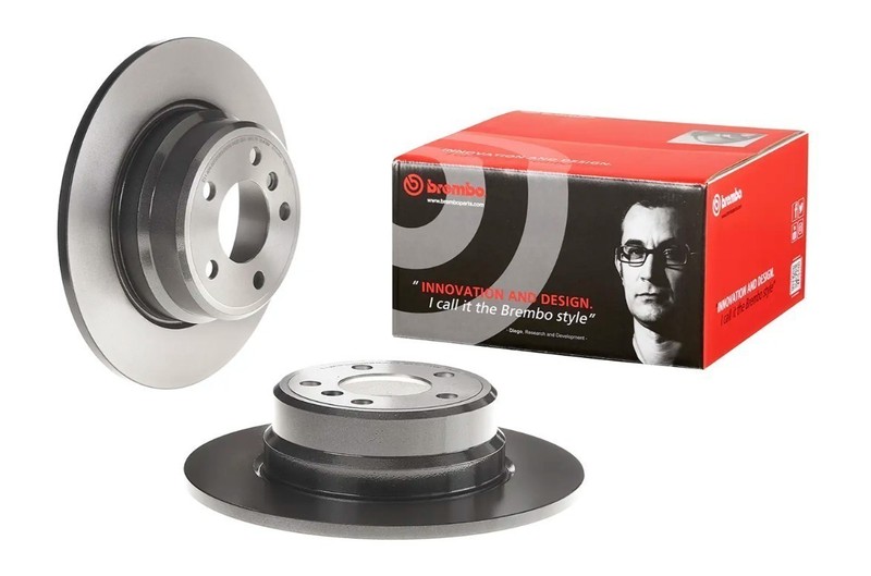 Brembo 08.7019.81 Prime UV Coated Solid Brake Rotors – Rear Pair