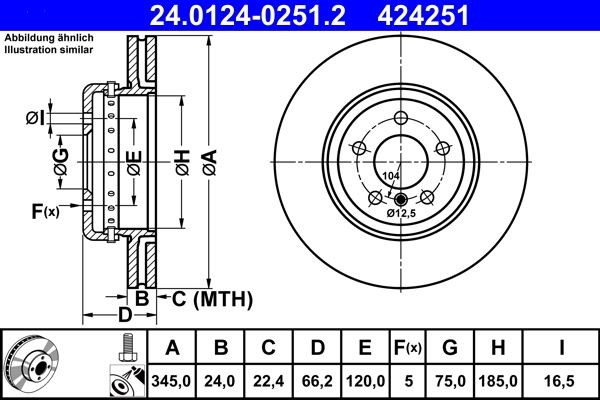 Brake Disc For BMW 3 11-18 4 13-20 34206797607