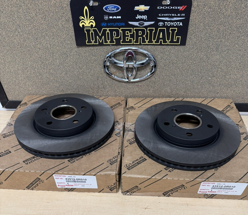 2012-2017 TOYOTA PRIUS V FRONT DISC BRAKE ROTORS OEM NEW qty 2 435120R010