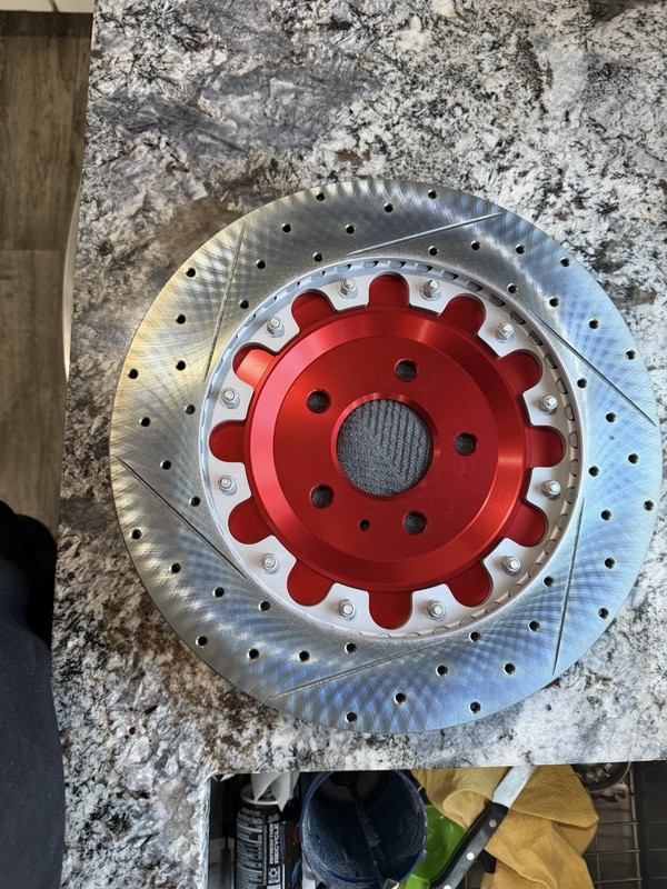Audi Rs7 , Red Hub Slotted Rotors for Audi Set Of 4 Fromt And Rear 14-18 gallery