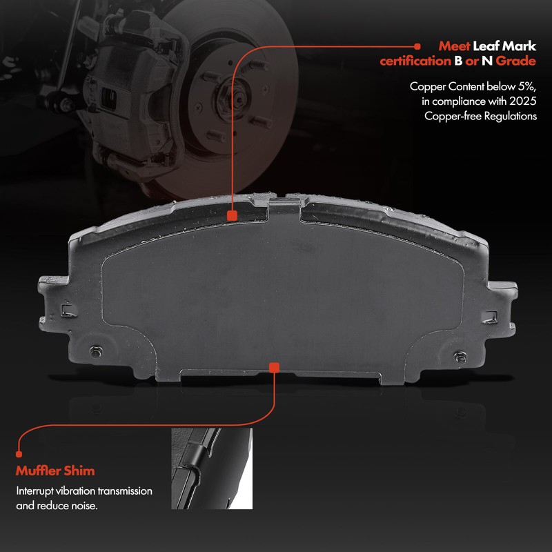 Front LH & RH Disc Brake Rotor & Ceramic Brake Pad for Toyota Prius Lexus CT200h gallery