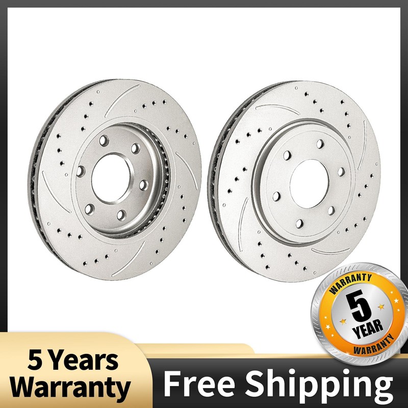 2x 283mm Front Drilled Rotors for 05-19 Nissan Frontier 09-12 Suzuki Equator