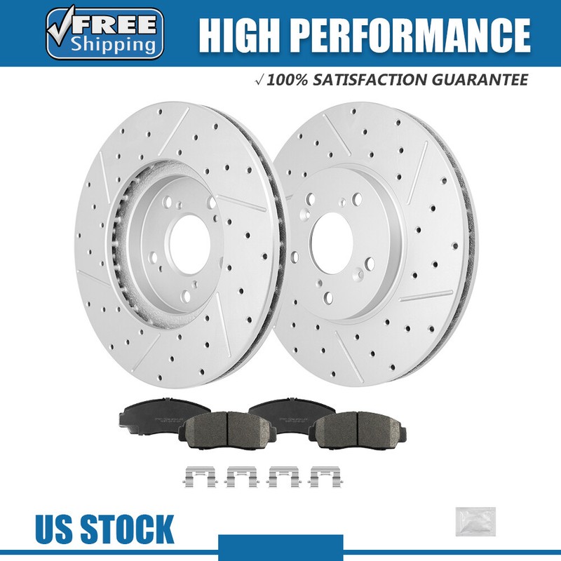 Front Disc Brake Rotors + Ceramic Pads for Honda Accord Acura TSX TL CL