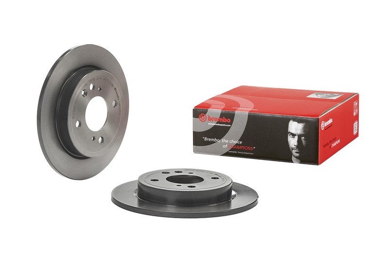 2x Brake Discs Pair Solid Rear 239mm 08.E527.11 Brembo Set 42510TZEJ00 Quality gallery