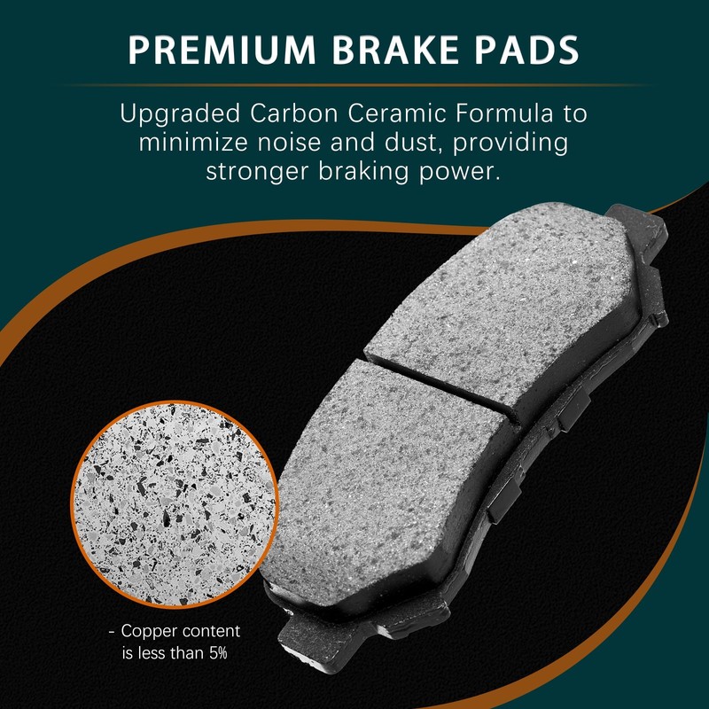 Front Disc Brake Rotors Pads Kit for 2009 2010 2011 2012 2013 - 2015 Honda Pilot gallery