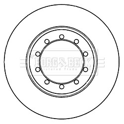 1x Brake Disc Rear Borg & Beck Fits Ford Transit 2.3 2.4 dCi 2.5 3.2 1488311 gallery