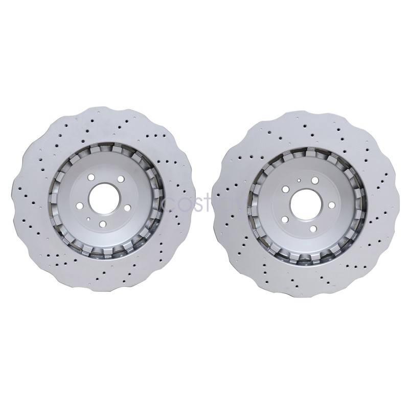 Fits For 2014-2016 Audi RS7 4.0L A Pair Of Front Disc Brake Rotors 4G0615301AH gallery