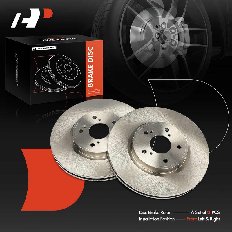 A-Premium Front Side Disc Brake Rotors for Honda CR-V 2017-2023 Acura Integra gallery