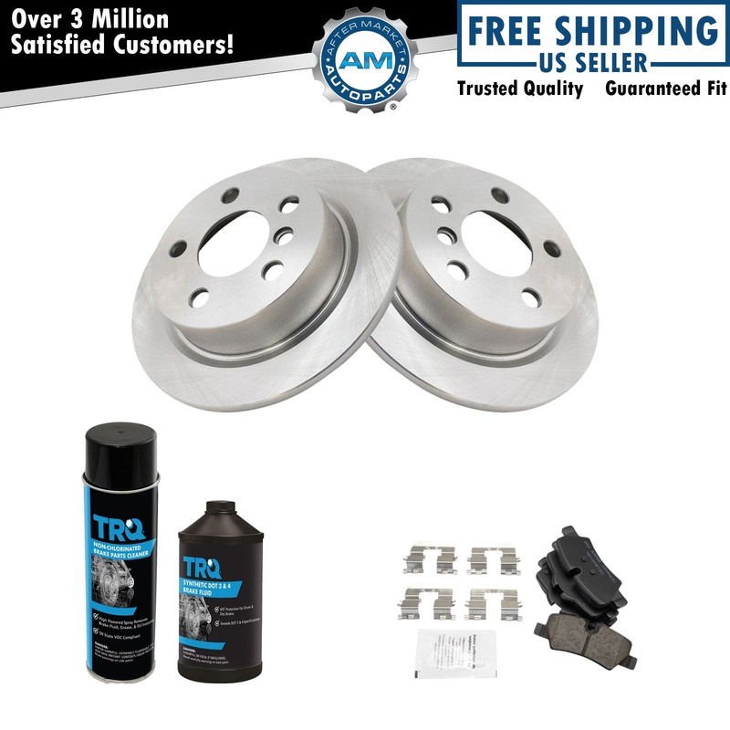 Rear Posi Ceramic Disc Brake Pad & Rotor Kit w/Chemicals