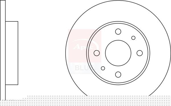 2x APEC Rear Brake Discs For FIAT BRAVO I (182_) 1.9 JTD 2000-01 SDK6092 gallery