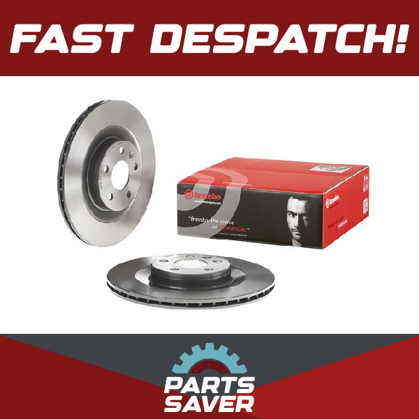 2x Brake Discs Pair Vented fits VOLVO V60 Mk2 2.0D Rear 2018 on 320mm Set Brembo