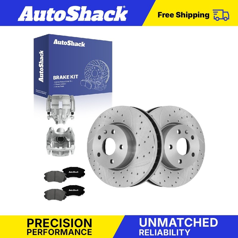 Front Drilled Slotted Brake Rotors Premium Pads Calipers for Buick, Regal 2016