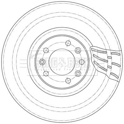 x1 Borg & Beck Front Brake Disc Fits Citroen Peugeot Vauxhall DS Opel BBD6098S gallery