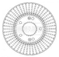 Borg & Beck BBD4495 Front Brake Discs Pair 280mm Vented Fits Hyundai Kia Carens gallery