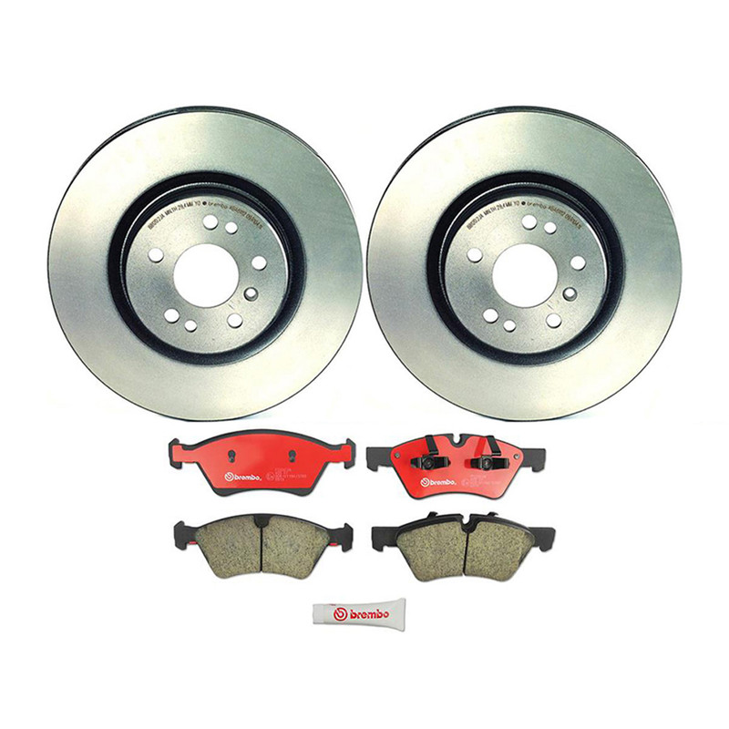 Brembo Front Brake Kit Ceramic Pads Sensor Coated Disc Rotors for MB W164 W251 gallery