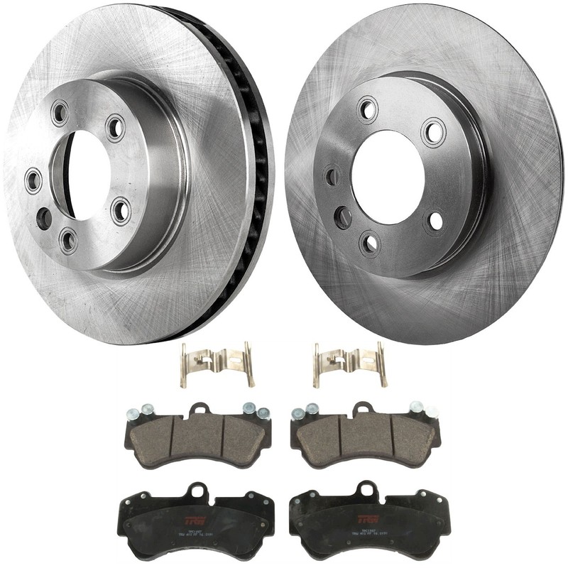 TRW KIT-072924-4391 2-Wheel Set Brake Disc and Pad Kits Front for VW Cayenne