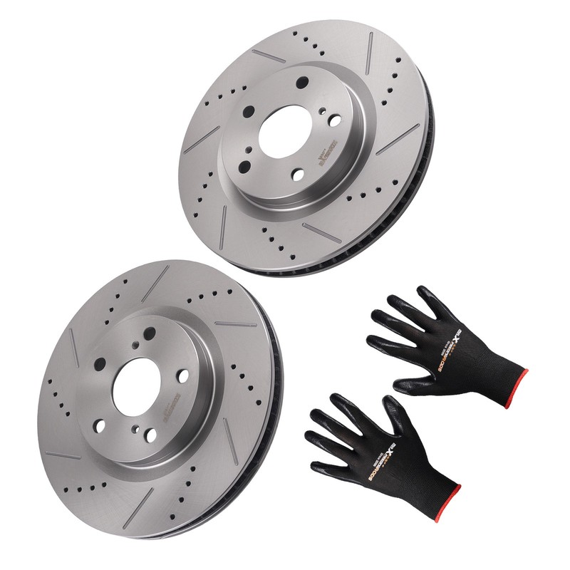 Front Brake Rotors Pair for Toyota Matrix 2009-2013/Corolla iM 2017-2018 S31434 gallery
