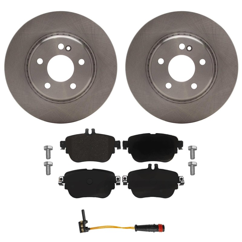 Rear Coated Disc Brake Rotors & Pads fits Mercedes Benz E350 2020 2021 2022 2023