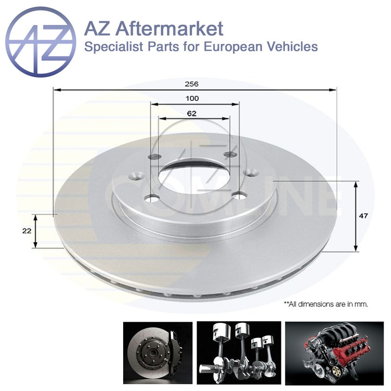 Fits Hyundai i20 2008- Kia Rio 2005- AZ Front Brake Disc #1 517121G000