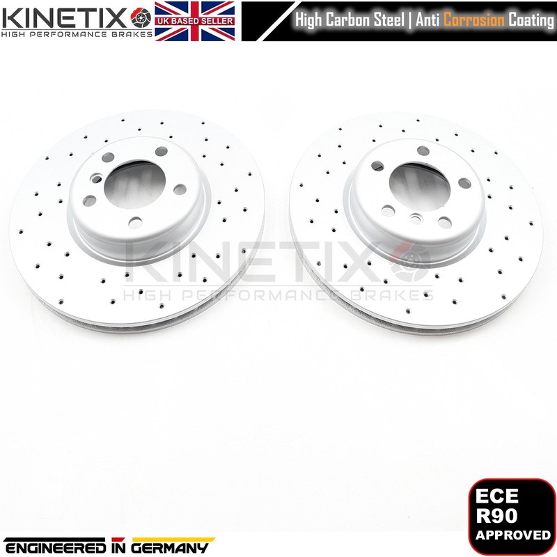 FOR BMW 435i F32 F33 F36 M SPORT DRILLED FRONT BRAKE DISCS PADS SENSOR 340mm gallery