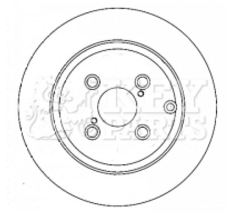 Key parts KBD4380 Rear Brake Discs For Toyota Corolla (E12) 2001-07 1.4/1.8/2.0