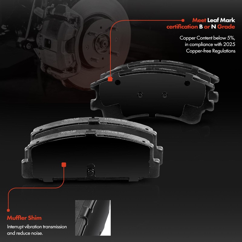 12x Front & Rear Disc Brake Rotors + Ceramic Brake Pads for Mazda 6 2003-2005 gallery