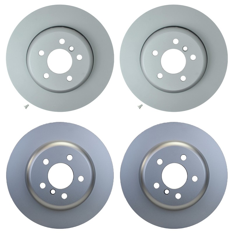 Hella Front 348mm Rear 330mm Brake Rotors Kit For BMW F10 535d 535i xDrive Base
