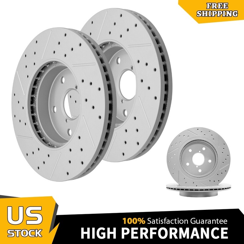 293mm Front & 300mm Rear Drilled Brake Rotors Kit for 2015 – 2019 Subaru Legacy