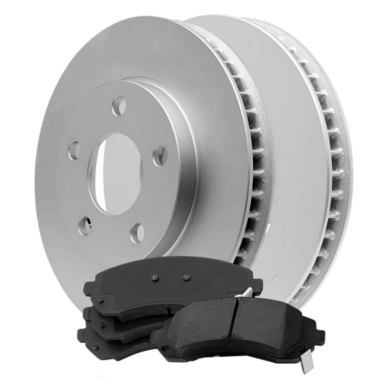 Front Vented Brake Rotor & Ceramic Pads For Pontiac Aztek; Chevrolet Venture AWD