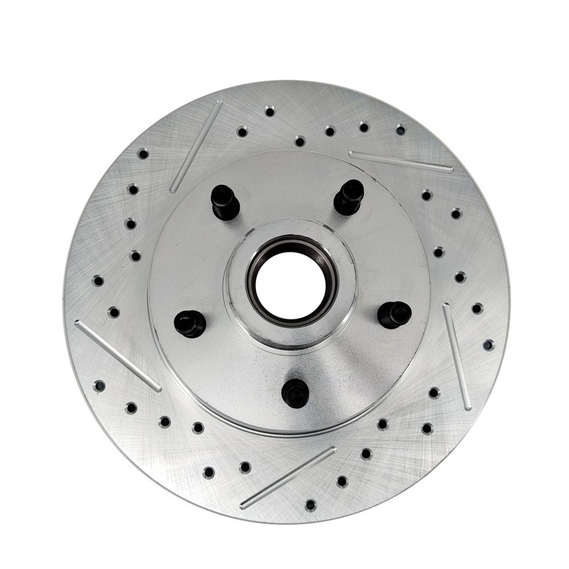 New 11" Disc Brake Conversion Kit for Ford Cars 54-56 drilled and slotted rotors gallery