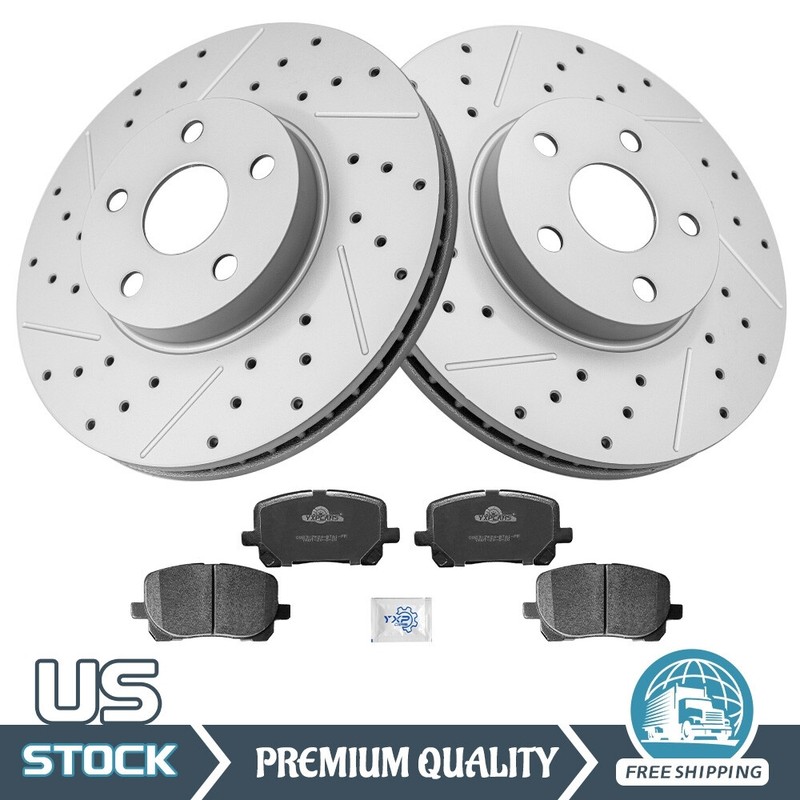 Front Disc Rotors Brake Pads for 2003-2008 Toyota Corolla Matrix Pontiac Vibe