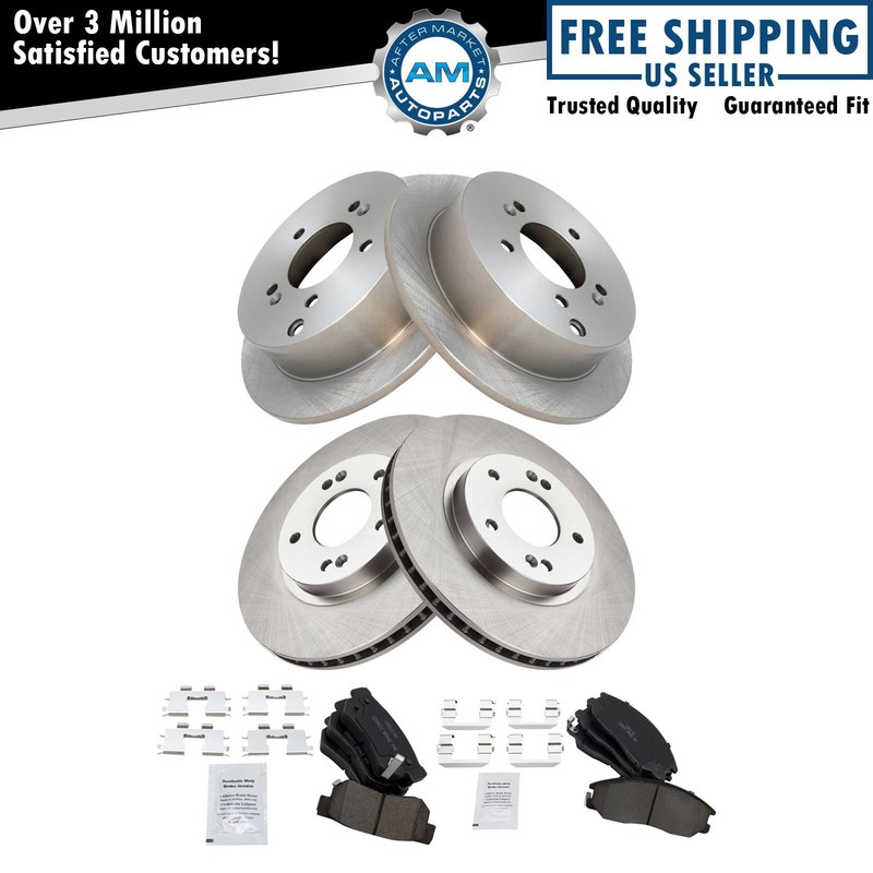 Front & Rear Premium Posi Ceramic Brake Pad & Rotor Kit for Santa Fe